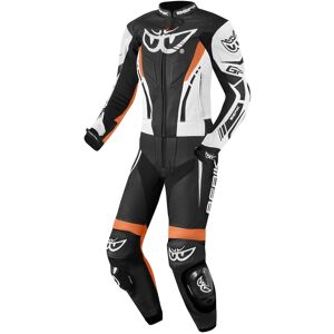 Berik Monza Ladies Deux pièces moto cuir Costume Noir Blanc Orange taille : 48 - Publicité