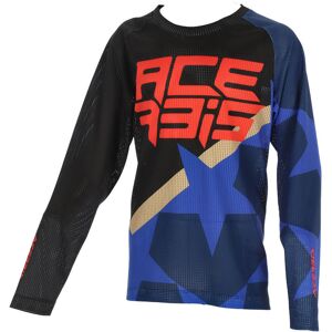 Acerbis MX J-Windy 1 Maillot de motocross pour enfants Noir Bleu taille : M - Publicité