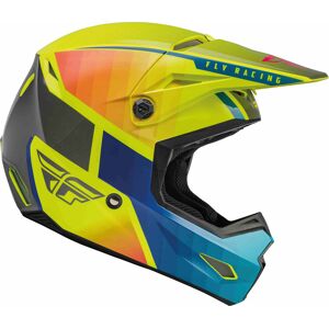 Kinetic Drift Casque de motocross Bleu Jaune taille : XS