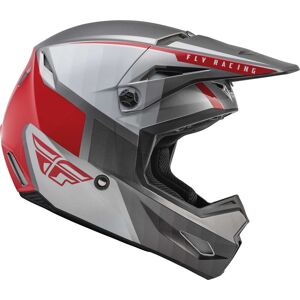 Kinetic Drift Youth Casque de motocross Gris Argent taille : L