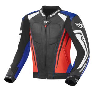 Berik Striper Evo Veste en cuir de moto Noir Rouge Bleu taille : 52 - Publicité