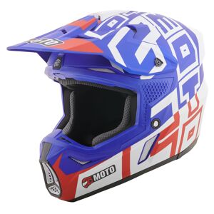 FC-Moto Merkur Flex Casque de motocross Blanc Rouge Bleu taille : M