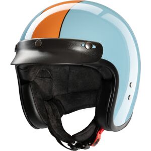 RB-801 Gasoline Casque jet Bleu Orange taille : XS