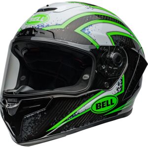 Bell Race Star DLX Flex Xenon Casque Noir Vert Argent taille M