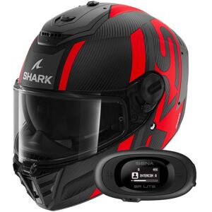 Shark Spartan RS Carbon Shawn Mat DAR + Kit bluetooth 5R Lite Solo