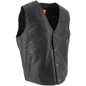 Soubirac Gilet Cuir Noir