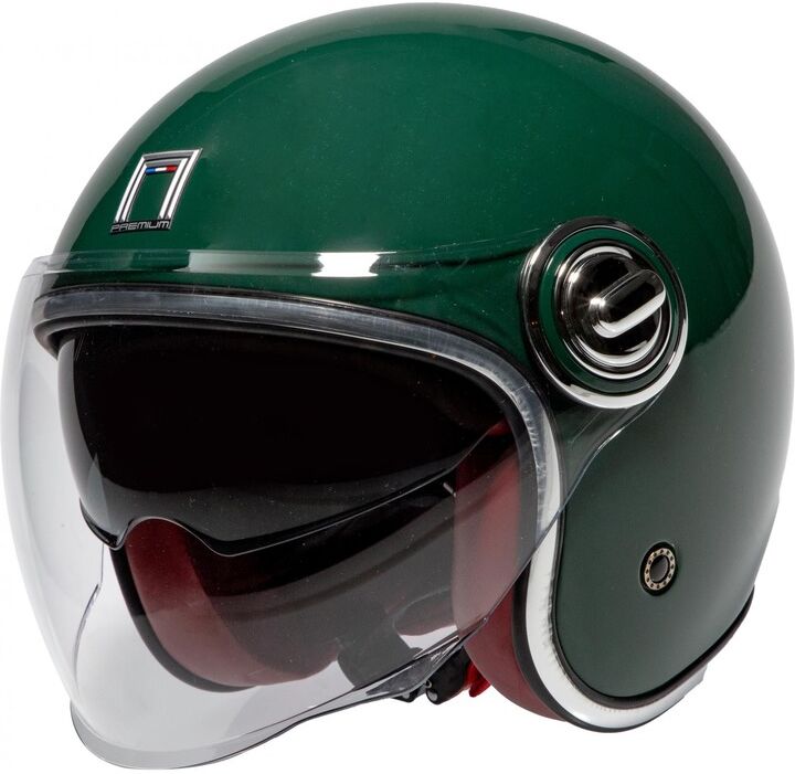 Casque jet Nox Premium Heritage vert anglais- M