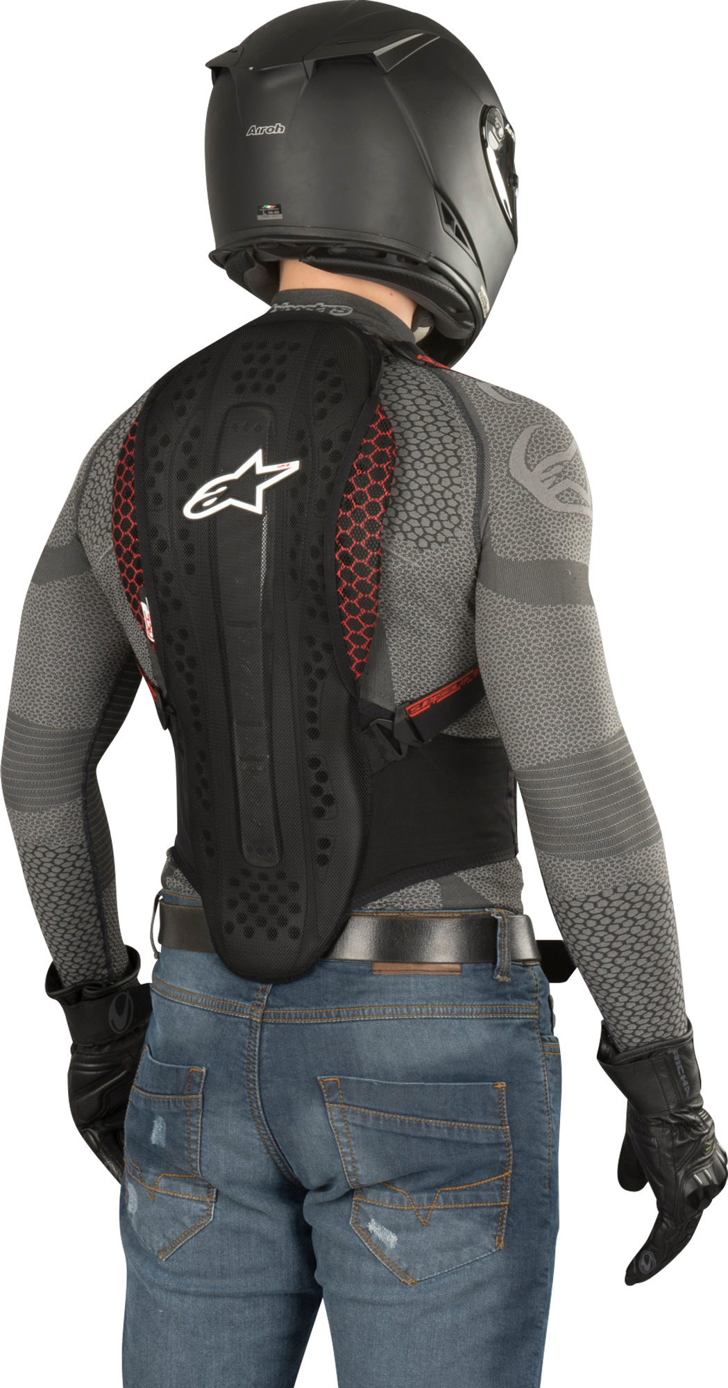 Dorsale Alpinestars Nucleon KR-2 - Noir Fumé et Rouge -