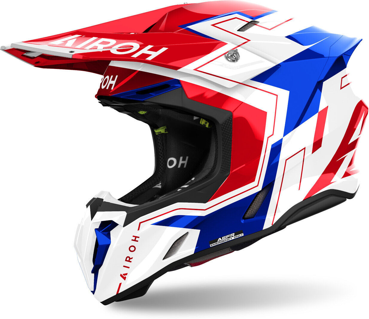 Airoh Twist 3 Dizzy Casque de motocross Blanc Rouge Bleu taille : M