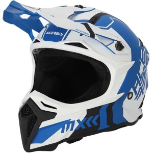 Casco Moto Cross Enduro Acerbis PROFILE 5 Bianco Blu taglia 2XL