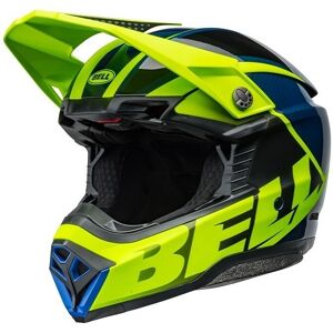 Casco Moto Cross Enduro BELL MOTO-10 SPHERICAL SLICED Blu Re taglia L