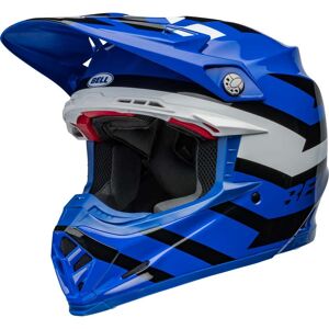 Casco Moto Cross Enduro BELL MOTO-9S FLEX BANSHEE Blu Bianco taglia M