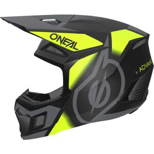 Casco Moto Cross Enduro Oneal 3SRS VISION Nero/Giallo Neon/G taglia XS