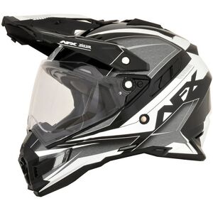 Casco Moto Integrale AFX FX-41DS Eiger Bianco Silver taglia XS