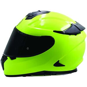 Casco Moto Integrale Bhr 813 Doppia Visiera Giallo Fluo taglia XS