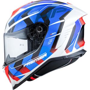 Casco Moto Integrale Premier HYPER HP12 Bianco Blu Rosso taglia XL