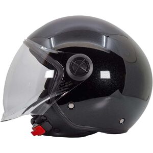 Casco Moto Jet Bhr 832 Minimal Nero Metallizzato taglia S