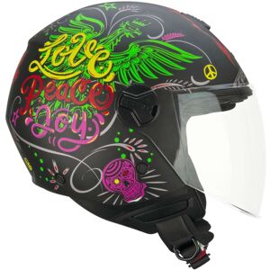 Casco Moto Jet CGM 167S FLO JOY Nero Opaco - Visiera Lunga taglia XXS