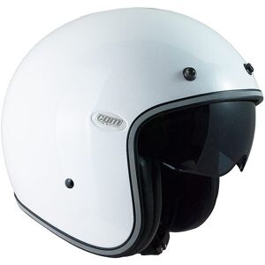 Casco Moto Jet Custom Retrò CGM 177w PORTO MONO Bianco Glitt taglia XL