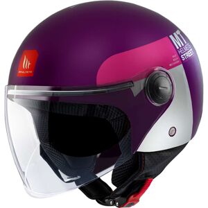 Casco Moto Jet Mt Helmets STREET S 22.06 Inboard C8 Rosa Opa taglia S