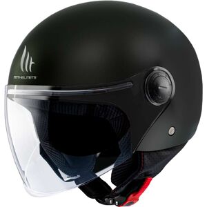 Casco Moto Jet MT Helmets STREET Solid Nero Lucid taglia XS