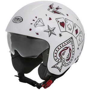 Casco Moto Mini Jet Premier ROCKER CT 8 Bianco taglia XL