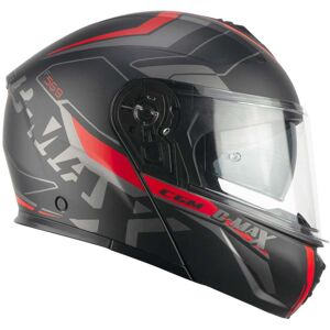 Casco Moto Modulare P/J CGM 569a C-MAX CITY Nero Rosso Opaco taglia XS