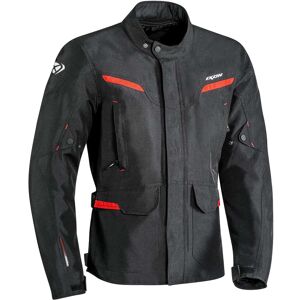 Giacca Moto Tecnica in Tessuto Ixon Summit 2 CE Nero Rosso taglia S