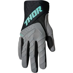 Guanti Moto Cross Enduro Thor SPECTRUM Grigio Nero Menta taglia 2XL