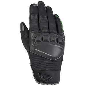 Guanti Moto In Pelle e Tessuto Ixon RS RUN Nero Verde taglia S