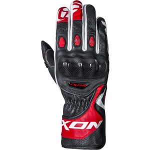 Guanti Moto In Pelle Sportivi Ixon RS CIRCUIT-R Nero Rosso taglia 2XL