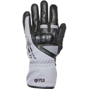 Guanti Moto Pelle e Tessuto Gms STOCKOLM WP Nero Grigio taglia M