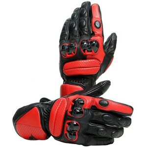 Guanti Moto Sportivi in Pelle Dainese IMPETO Nero Rosso taglia XL