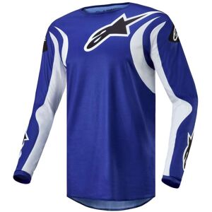 Maglia Moto Cross Enduro Alpinestars FLUID LUCENT Blu Bianco taglia S