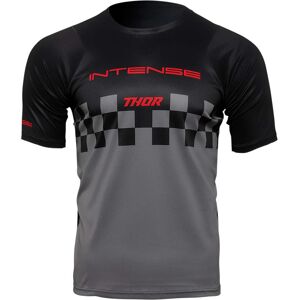 Maglia Moto Cross Enduro THOR INTENSE CHEX Nero Grigio taglia M