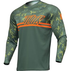 Maglia Moto Cross Enduro THOR JERSEY SECTOR DIGI Verde/Camou taglia M