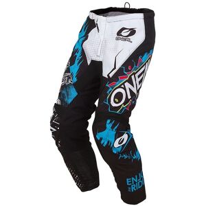 Pantaloni Moto Cross Enduro Oneal Element Pant Villain Blu B taglia 34