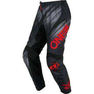 Pantaloni Moto Cross Enduro Oneal ELEMENT RANCID Nero/Rosso taglia 40