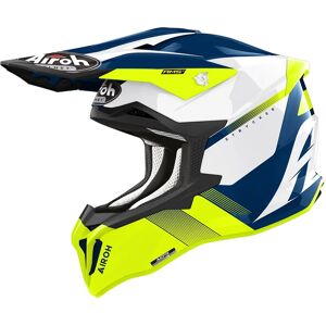 AIROH - Casco Strycker Blazer Giallo Gloss Blu,Giallo,Bianco XS