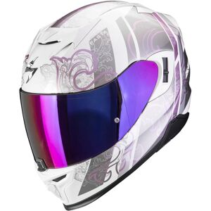 SCORPION - Casco Exo-520 Evo Air Fasta Bianco / Purple Viola,Bianco S