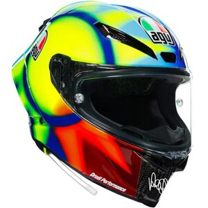 AGV - Casco Pista GP RR E2206 Rossi Soleluna 2021 Rosso,Blu,Verde,Giallo,Alta visibilità,Valentino Rossi S