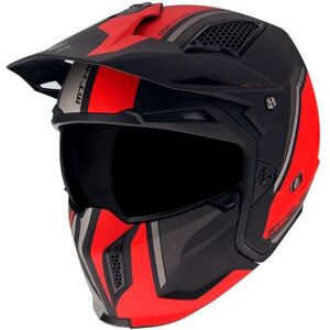 MT HELMETS - Casco Streetfighter SV Twin Matt Rosso Nero,Rosso XS