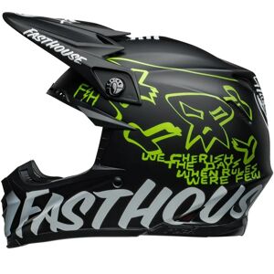 BELL - Casco Moto-9S Flex 22.06 Fasthouse Core Matte Nero / Giallo Nero,Giallo,Alta visibilità M