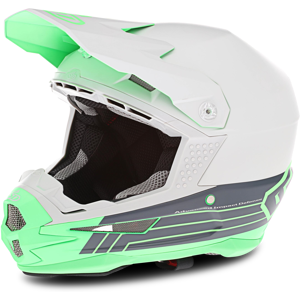 6D Casco Cross  ATR-1 Split Verde Neon