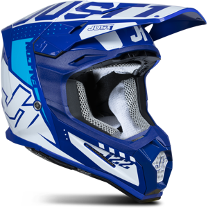 Just1 Casco Cross  J22 F Falcon Blu-Bianco