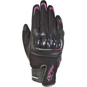 Ixon Guanti Moto Donna  RS Rise Air Nero-Fucsia