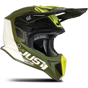 Just1 Casco Cross  J18 Army-Verde-Nero