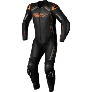 RST Tuta in Pelle  S1 Nero-Arancio Neon