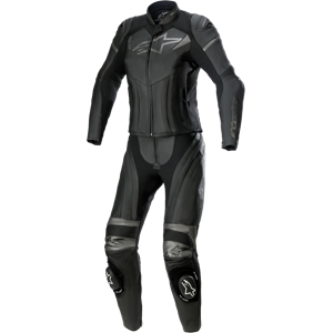 Alpinestars Tuta in Pelle 2 Pezzi  Stella GP Plus Nero-Grigio Metallizzato