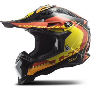 LS2 Casco Cross  MX700 Subverter Arched Nero-Giallo-Rosso